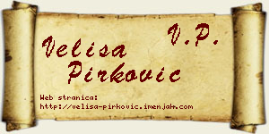 Veliša Pirković vizit kartica